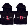 Sudaderas para parejas personalizadas con la inicial y el nombre
