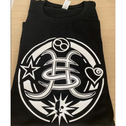 Camiseta Héroes del Silencio logo redondo con los símbolos  de cada miembro de la banda