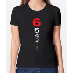 Camiseta motero marchas, 6 5 4 3 2 N 1, ideal como regalo para los apasionados de las motos, motero, biker.