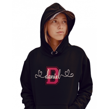 Sudadera personalizada con la inicial y el nombre