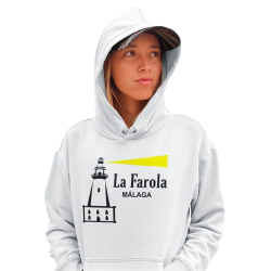 Sudadera La Farola de Málaga color blanco