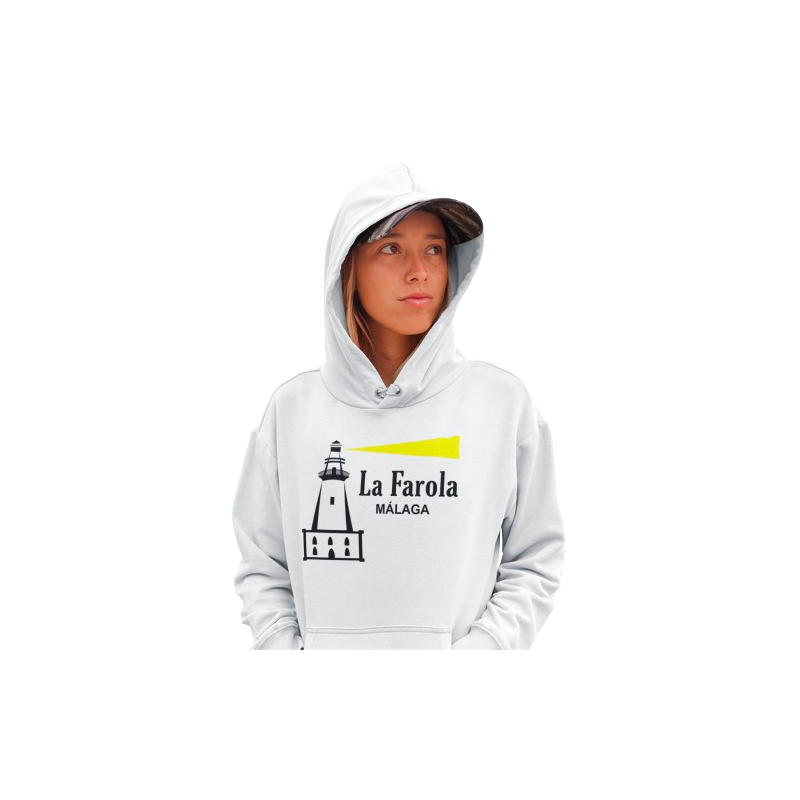 Sudadera La Farola de Málaga color blanco